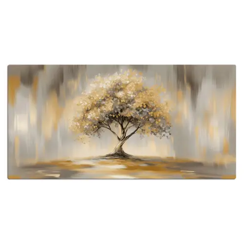 Schilderij - Boom - Abstract - Bladeren Muismat XXL klein -3d_leeg