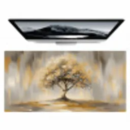 Schilderij - Boom - Abstract - Bladeren Muismat XXL klein -zzz3d