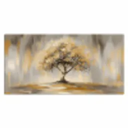 Schilderij - Boom - Abstract - Bladeren Muismat XXL klein -3d_leeg