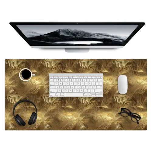 Palm - Waaier - Goud Muismat XXL klein 681 -3d