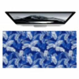 Palmblad - Patroon - Blauw Muismat XXL klein 681 -zzz3d
