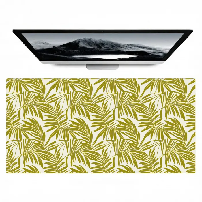 Palmblad - Patroon - Groen Muismat XXL klein 681 -zzz3d