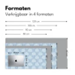 Palmboom - Modern - Blauw Muismat XXL klein 681 -sfeer5