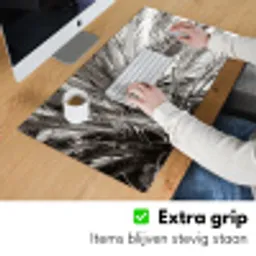 palmboom-tropisch-zwart-wit Muismat XXL klein -sfeer3