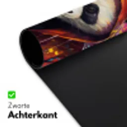 Panda - Jas - Graffiti - Oranje Muismat XXL klein -sfeer2