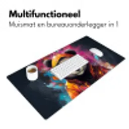 Panda - Jas - Graffiti - Oranje Muismat XXL klein -sfeer4