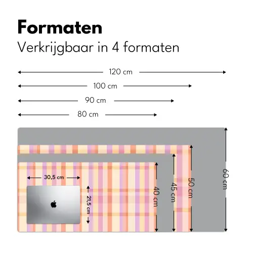 Pastel - uitpatroon - Geometrisch Muismat XXL klein 681 -sfeer5