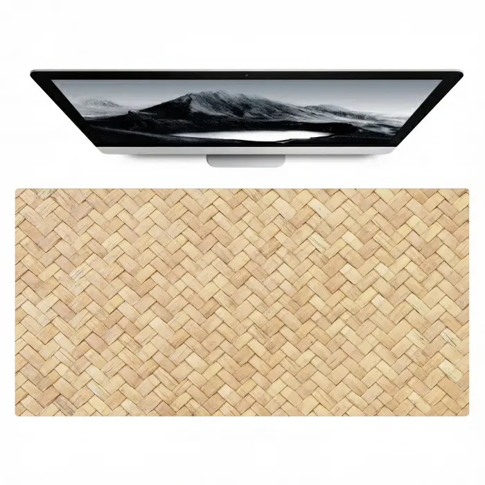 patroon-beige-rotan-print Muismat XXL klein -zzz3d