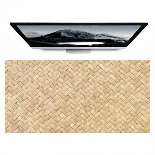 patroon-beige-rotan-print Muismat XXL klein -zzz3d