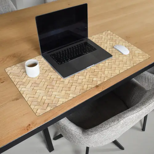 patroon-beige-rotan-print Muismat XXL klein -sfeer1