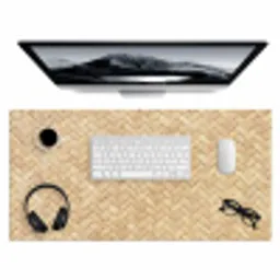 patroon-beige-rotan-print Muismat XXL klein -3d