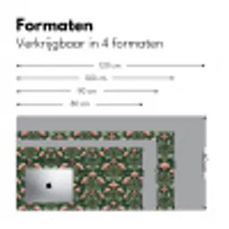 Patroon - Botanisch - Kleurrijk Muismat XXL klein 681 -sfeer5