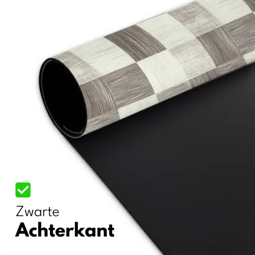 Patroon - Dambord - Houtnerf Muismat XXL klein 681 -sfeer2