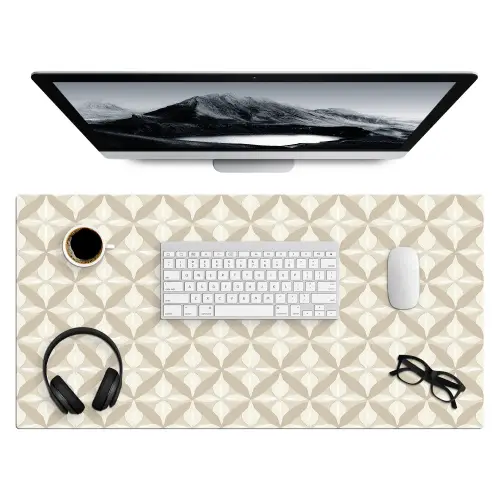 Patroon - Klassiek - Beige Muismat XXL klein 681 -3d