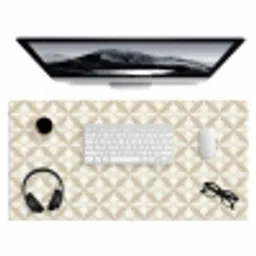 Patroon - Klassiek - Beige Muismat XXL klein 681 -3d