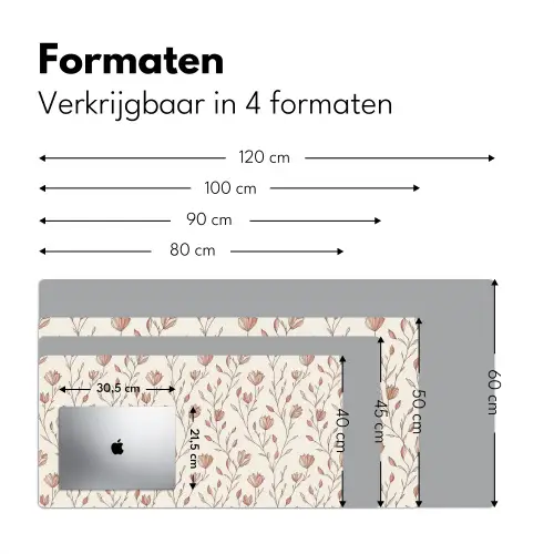 Patroon - Klassiek - Roze Muismat XXL klein 681 -sfeer5
