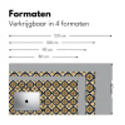 Patroon - Siertegel - Kleurrijk Muismat XXL klein 681 -sfeer5