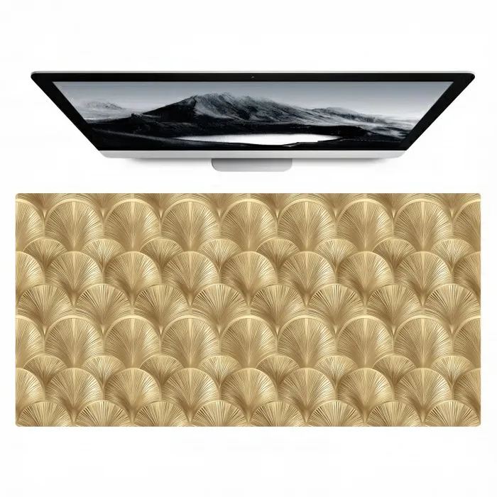 Patroon - Waaier - Goud Muismat XXL klein 681 -zzz3d