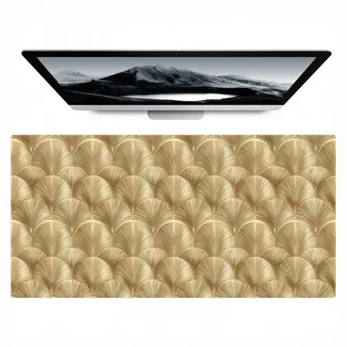 Patroon - Waaier - Goud Muismat XXL klein 681 -zzz3d