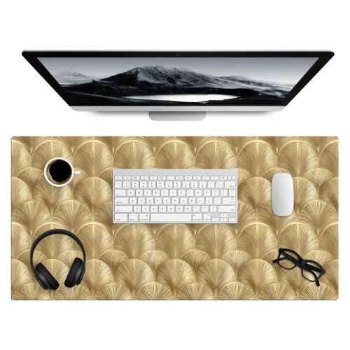 Patroon - Waaier - Goud Muismat XXL klein 681 -3d