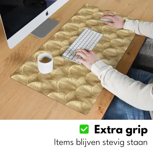 Patroon - Waaier - Goud Muismat XXL klein 681 -sfeer3