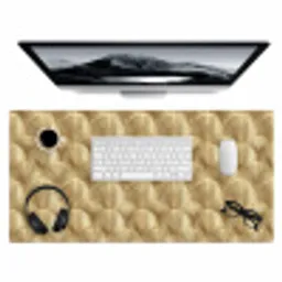 Patroon - Waaier -  Goud Muismat XXL klein 681 -3d