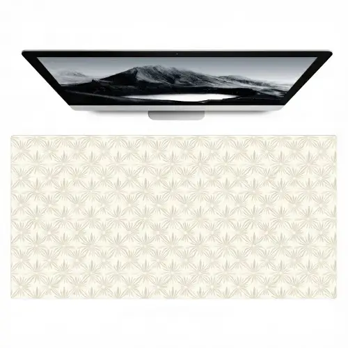 Patroon - Bloemen - Beige Muismat XXL klein 681 -zzz3d