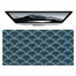 Patroon - Ginkgoblad - Blauw Muismat XXL klein 681 -zzz3d