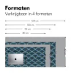 Patroon - Ginkgoblad - Blauw Muismat XXL klein 681 -sfeer5