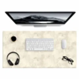 Patroon - Organisch - Beige Muismat XXL klein 681 -3d