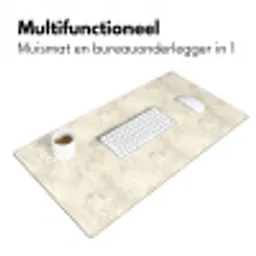 Patroon - Organisch - Beige Muismat XXL klein 681 -sfeer4