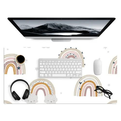 Patroon - Regenboog Muismat XXL klein -3d