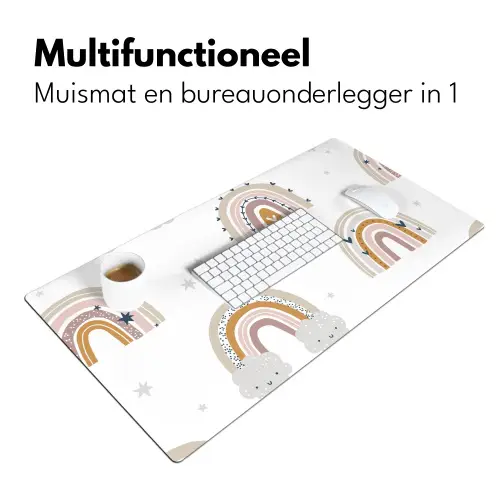Patroon - Regenboog Muismat XXL klein -sfeer4