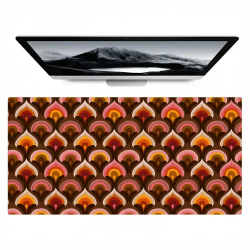 Patroon - Retro - Kleurrijk Muismat XXL klein 681 -zzz3d