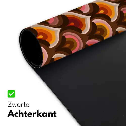Patroon - Retro - Kleurrijk Muismat XXL klein 681 -sfeer2