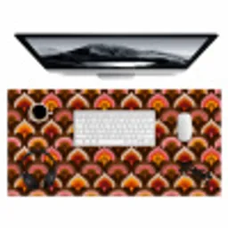 Patroon - Retro - Kleurrijk Muismat XXL klein 681 -3d