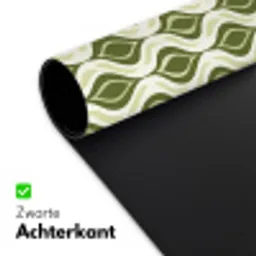 Patroon - Retro - Groen Muismat XXL klein 681 -sfeer2