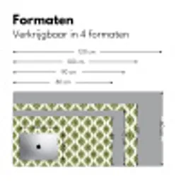 Patroon - Retro - Groen Muismat XXL klein 681 -sfeer5