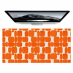 Patroon - Retro - Oranje Muismat XXL klein 681 -zzz3d