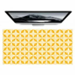 Patroon - Retro - Geel Muismat XXL klein 681 -zzz3d
