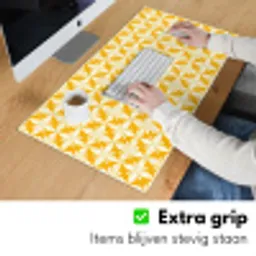 Patroon - Retro - Geel Muismat XXL klein 681 -sfeer3