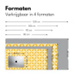 Patroon - Retro - Geel Muismat XXL klein 681 -sfeer5