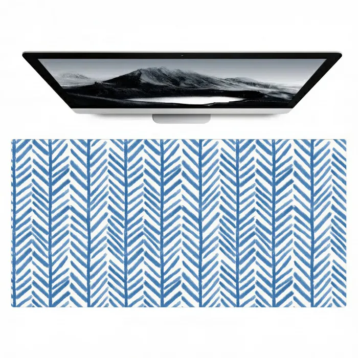 Patroon - Streep - Blauw Muismat XXL klein 681 -zzz3d