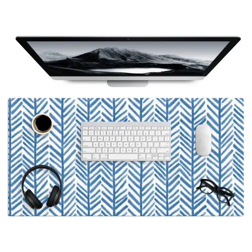 Patroon - Streep - Blauw Muismat XXL klein 681 -3d