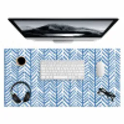 Patroon - Streep - Blauw Muismat XXL klein 681 -3d