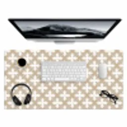 Patroon - Symmetrisch - Beige Muismat XXL klein 681 -3d