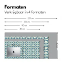Patroon - Symmetrisch - Blauw Muismat XXL klein 681 -sfeer5