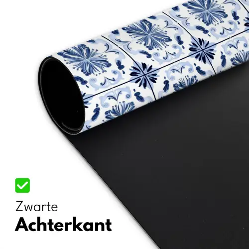 Patroon - Tegel - Blauw Muismat XXL klein 681 -sfeer2