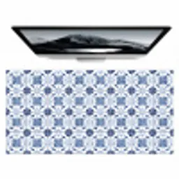 Patroon - Tegel - Blauw Muismat XXL klein 681 -zzz3d