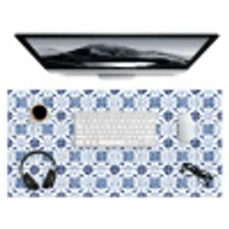 Patroon - Tegel - Blauw Muismat XXL klein 681 -3d